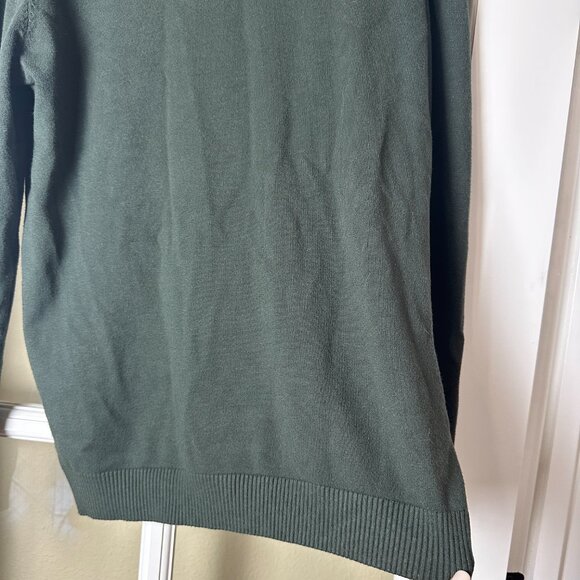 NORDSTROM XRAY Jeans Brand Olive Green V Neck Sweater Size Large - Picture 5 of 8